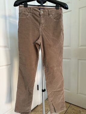 Women’s Corduroy Straight-Leg Pants Light Brown in Size 8